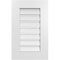 Ekena Millwork Vertical Surface Mount PVC Gable Vent: Functional, w/ 3-1/2"W x 1"P Standard Frame, 16"W x 26"H GVPVE16X2601SF - alternate 1